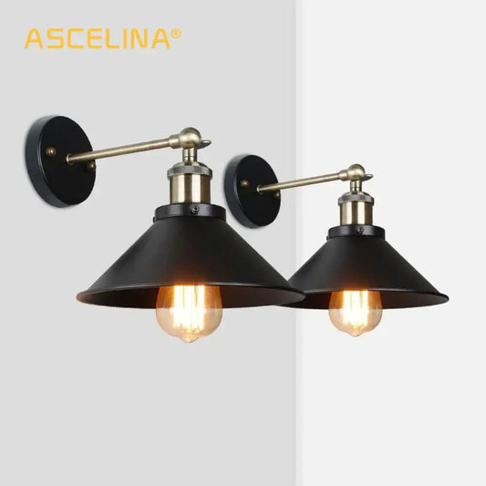 Industrial matte black and brass wall sconce with exposed filament bulbs for living room decorbites industrial wall lighting