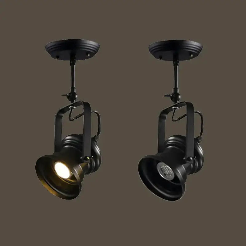 Industrial matte black retro dome pendant chandelier with adjustable black spotlights for dining room decorbites retro dome