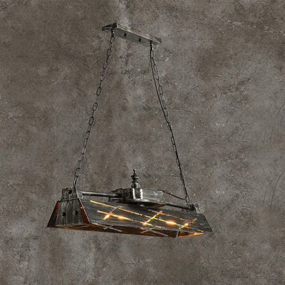 DecorBites™ Industrial Metal 4-Light Suspension Lamp with Hollow-out Design for Dining Room Island