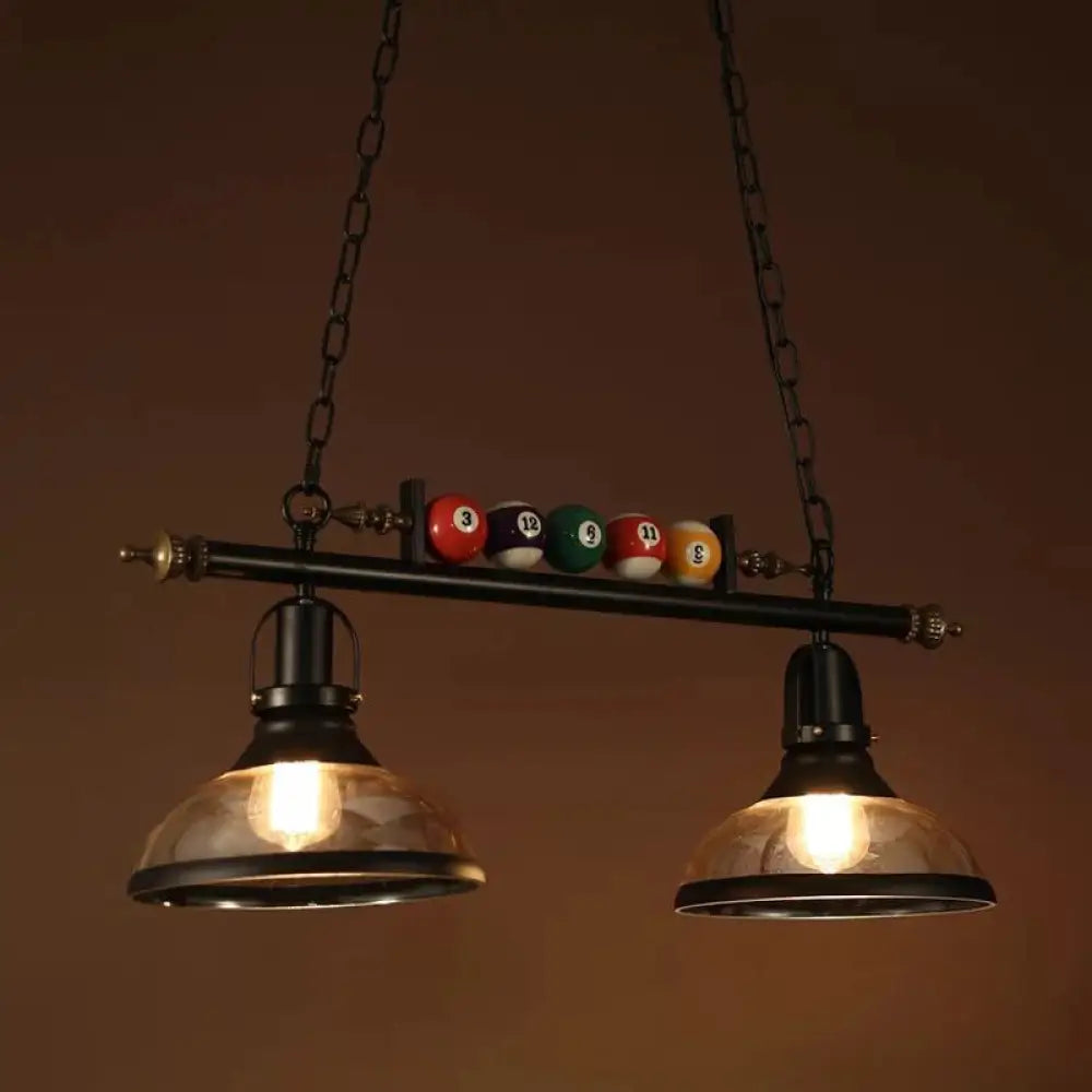 DecorBites™ Industrial Metal Billiards Island Light for Restaurants with Bowl Shade