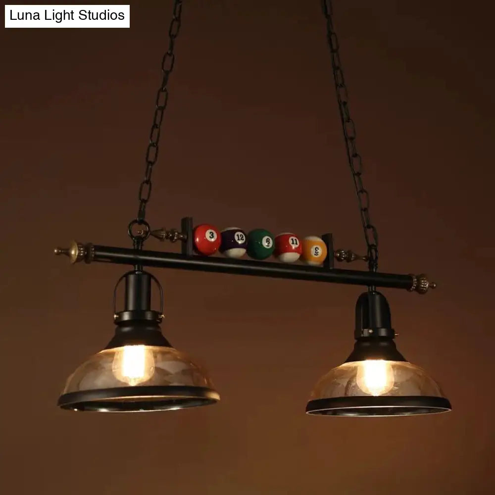 DecorBites™ Industrial Metal Billiards Island Light for Restaurants with Bowl Shade