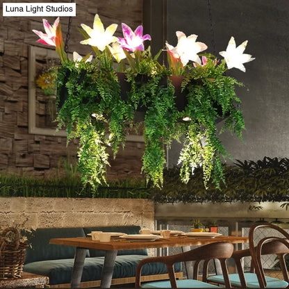 DecorBites™ Industrial Metal Black Island Pendant Light with LED Bulbs - Hanging Lamp Kit for Restaurants