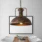 Industrial Metal Bowl Ceiling Lamp - Factory Style 1 Bulb Pendant Light, 12.5"/16.5" Width, Rust/Bronze Finish - Perfect for Restaurants