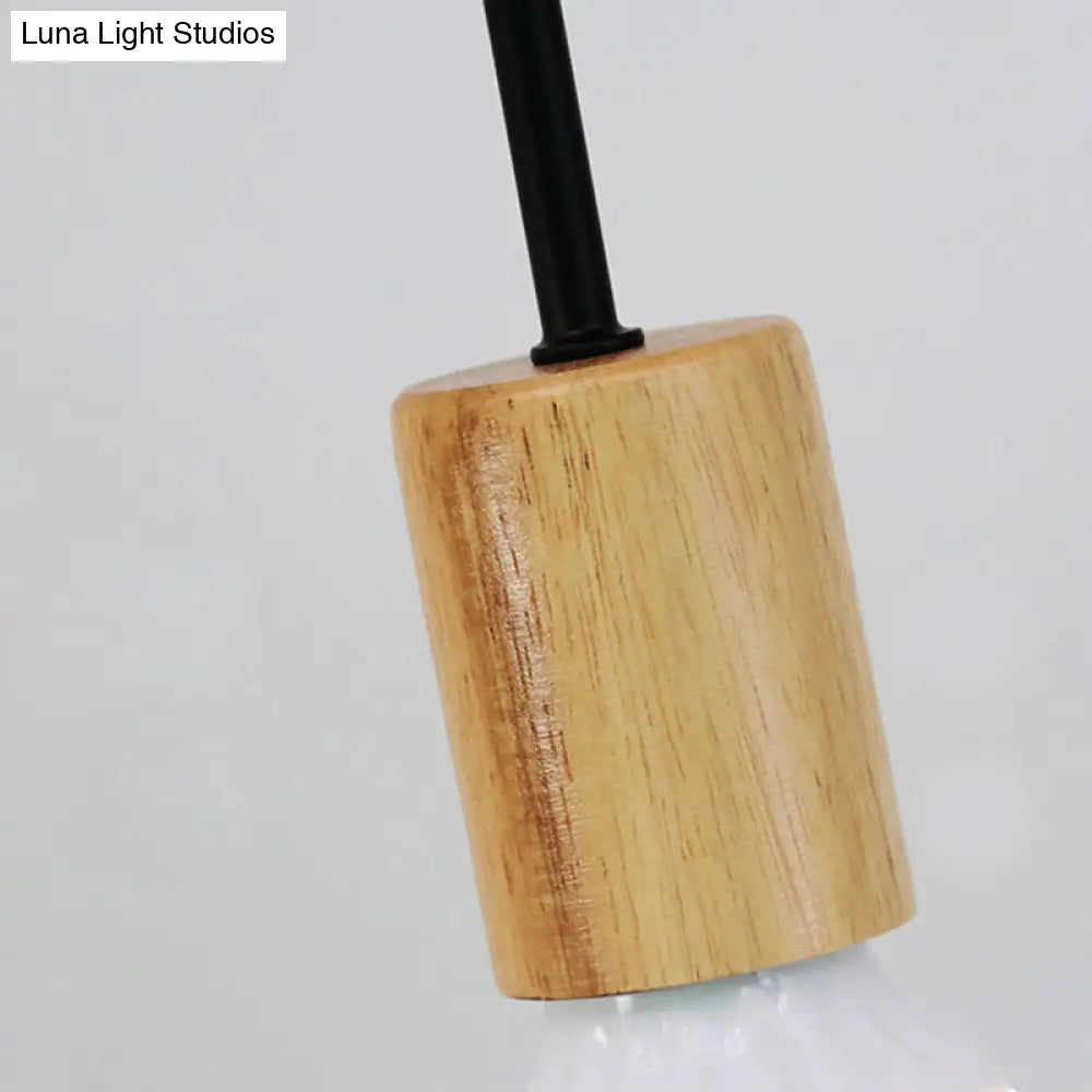 DecorBites™ DecorBites™ Industrial Metal Ceiling Flush Mount with Bulb, 3/5 Lights, Wooden Cap