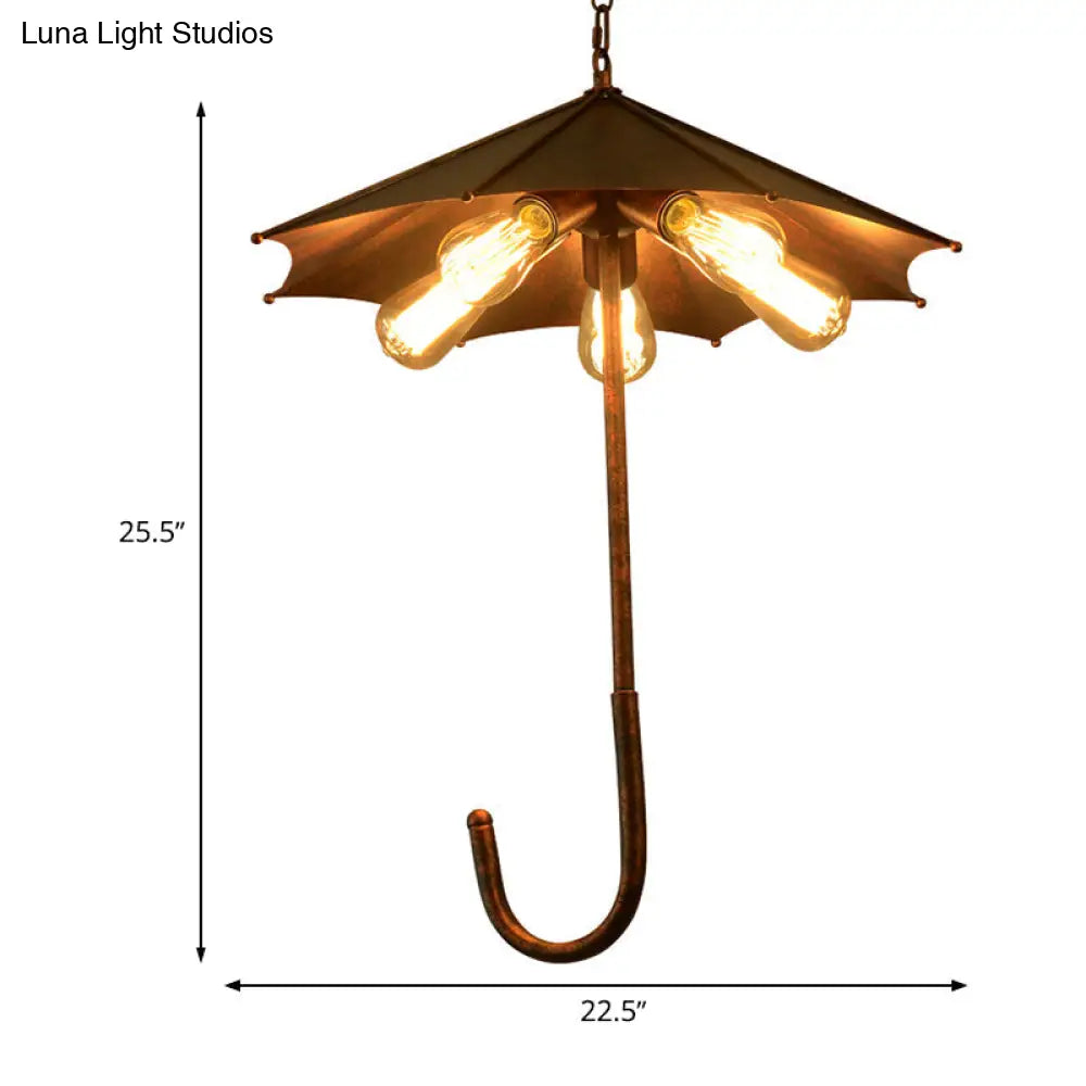 Industrial Metal Ceiling Pendant Chandelier - Rustic 5-Light Hanging Fixture for Restaurants