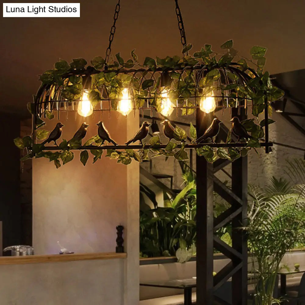 DecorBites™ Industrial Metal Island Pendant Light - Black Hanging Lamp