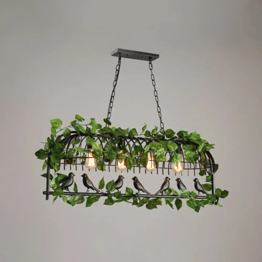 DecorBites™ Industrial Metal Island Pendant Light - Black Hanging Lamp