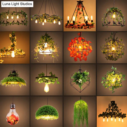 DecorBites™ Industrial Metal Island Pendant Light - Black Hanging Lamp