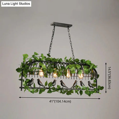 DecorBites™ Industrial Metal Island Pendant Light - Black Hanging Lamp