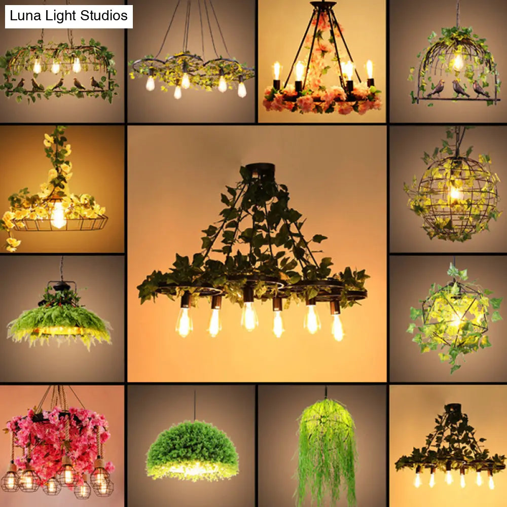 DecorBites™ Industrial Metal Island Pendant Light - Black Hanging Lamp