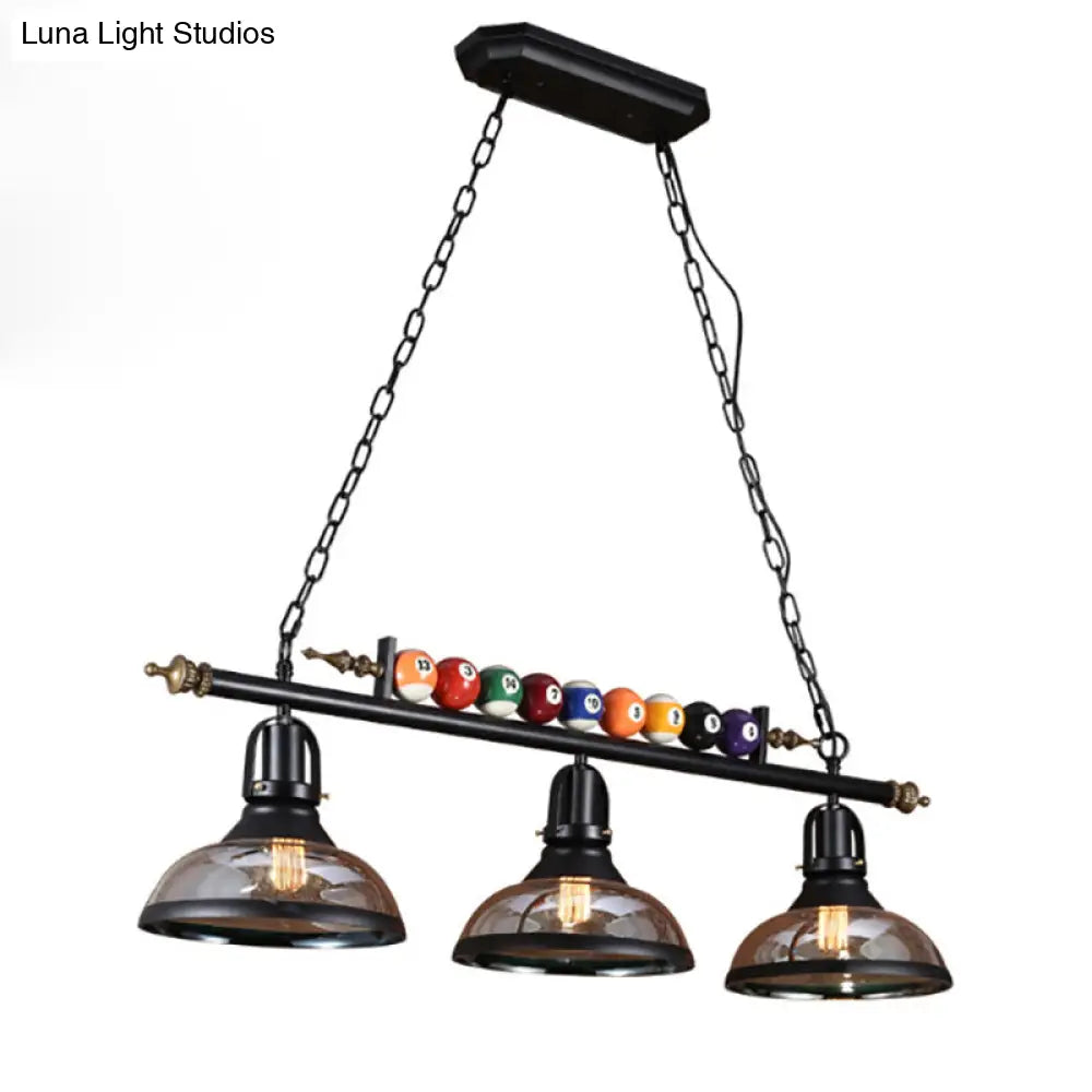 DecorBites™ Industrial Metal Island Pendant Light Fixture with Shaded Design and Billiard Decoration