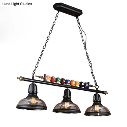 DecorBites™ Industrial Metal Island Pendant Light Fixture with Shaded Design and Billiard Decoration