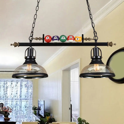 DecorBites™ Industrial Metal Island Pendant Light Fixture with Shaded Design and Billiard Decoration