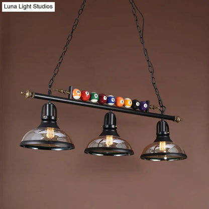 DecorBites™ Industrial Metal Island Pendant Light Fixture with Shaded Design and Billiard Decoration