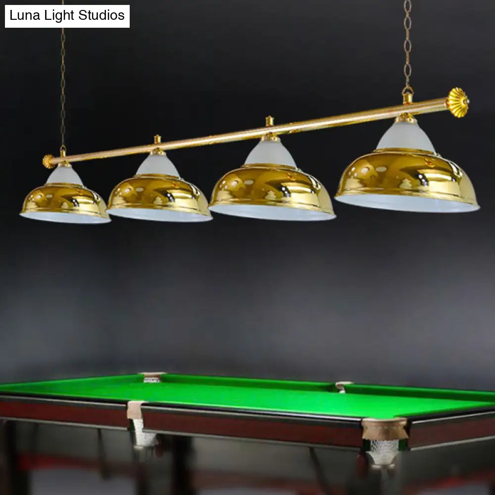 DecorBites™ Industrial Metal Mirrored Bowl Pendant Light - Suspended Lighting Fixture for Billiard Room or Island