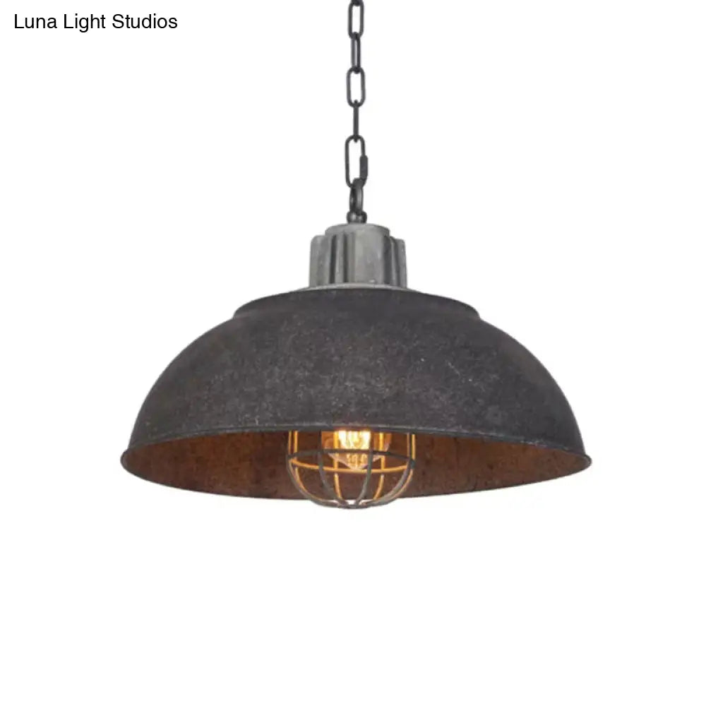 Industrial Metal Pendant Ceiling Lamp: Single-Shade Suspension Lighting for Bistro