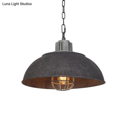 Industrial Metal Pendant Ceiling Lamp: Single-Shade Suspension Lighting for Bistro