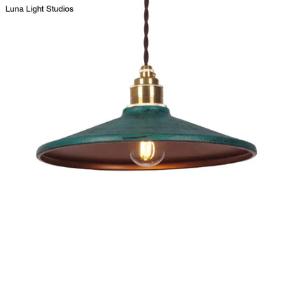 Industrial Metal Pendant Ceiling Lamp: Single-Shade Suspension Lighting for Bistro