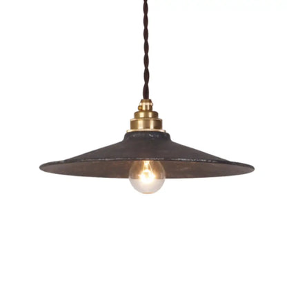 Industrial Metal Pendant Ceiling Lamp: Single-Shade Suspension Lighting for Bistro