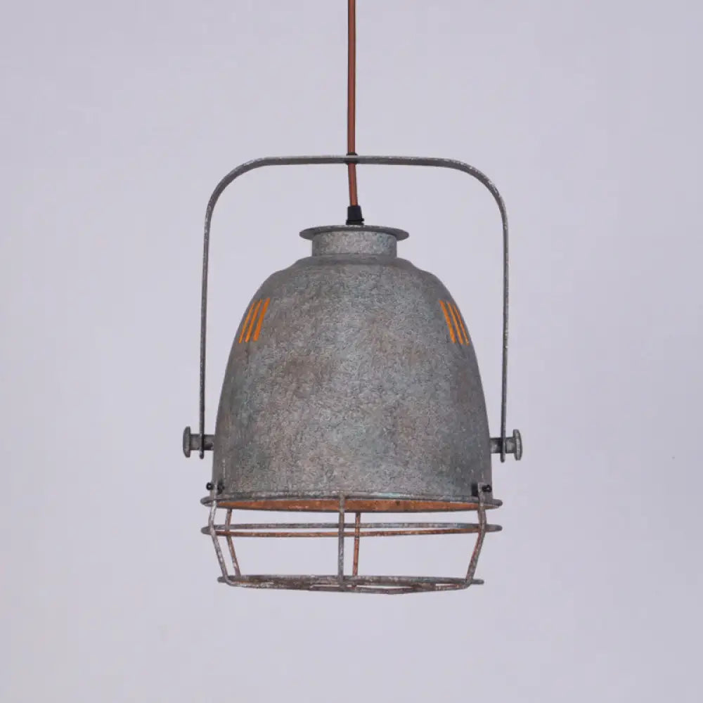 Industrial Metal Pendant Ceiling Lamp: Single-Shade Suspension Lighting for Bistro