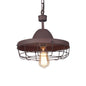 Industrial Metal Pendant Ceiling Lamp: Single-Shade Suspension Lighting for Bistro