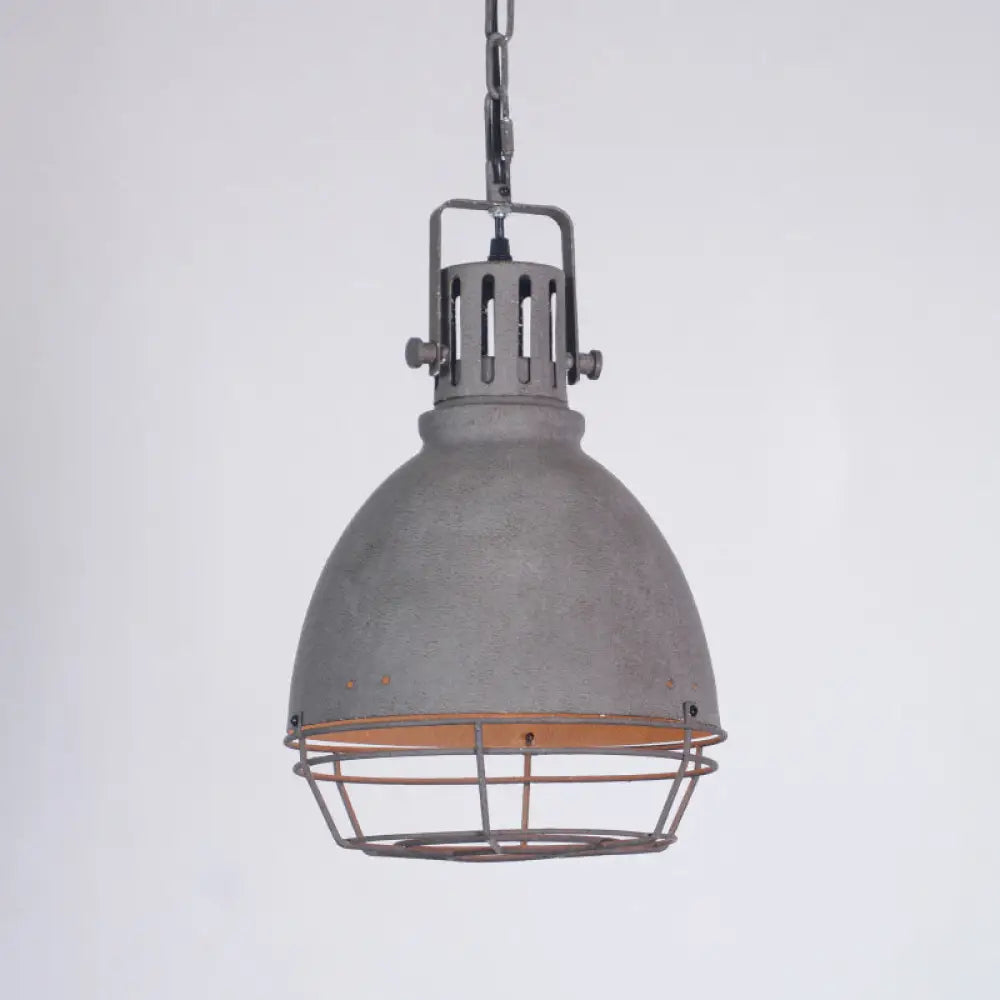 Industrial Metal Pendant Ceiling Lamp: Single-Shade Suspension Lighting for Bistro