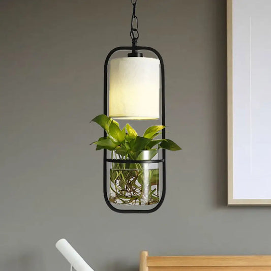 Industrial Metal Pendant Light Fixture with LED - Perfect for Restaurants and Ceilings, Black