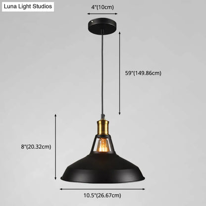 Industrial Metal Pendant Light Kit for Shaded Restaurant - Stylish Hanging Fixture