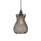 Industrial Metal Pendant Light with Black Wire Cage - Stylish Dining Room Hanging Fixture