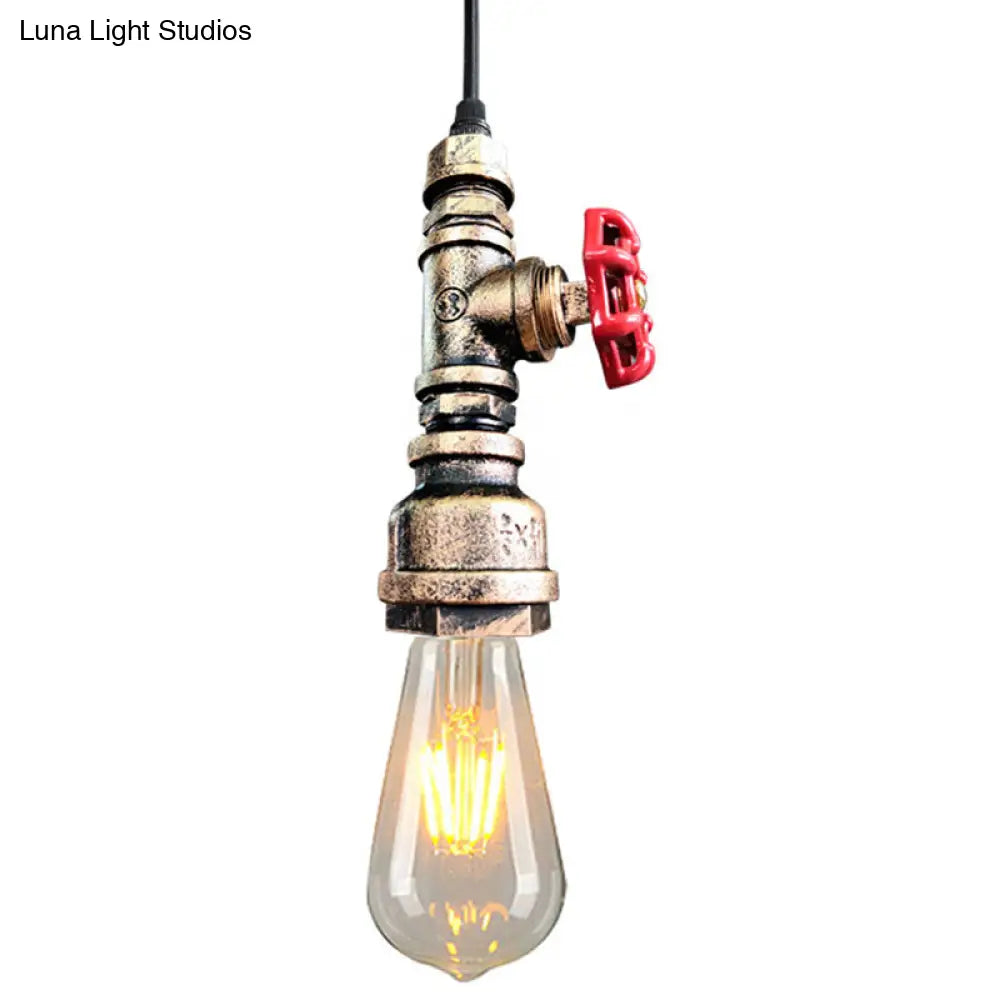 Industrial Metal Pendant Light with Exposed Bulb for Suspended Warehouse Lighting