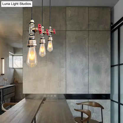 Industrial Metal Pendant Light with Exposed Bulb for Suspended Warehouse Lighting