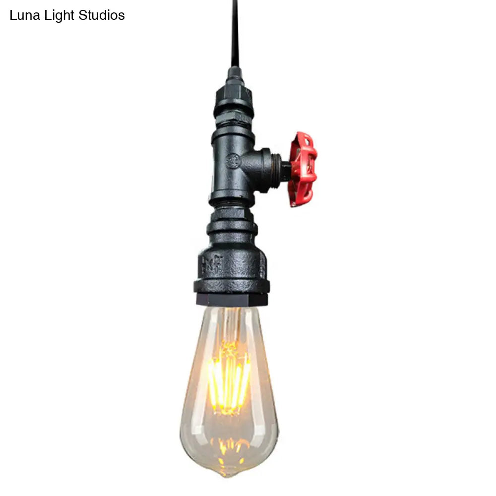 Industrial Metal Pendant Light with Exposed Bulb for Suspended Warehouse Lighting