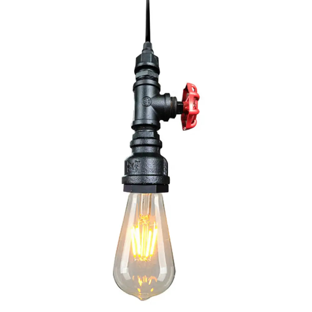 Industrial Metal Pendant Light with Exposed Bulb for Suspended Warehouse Lighting