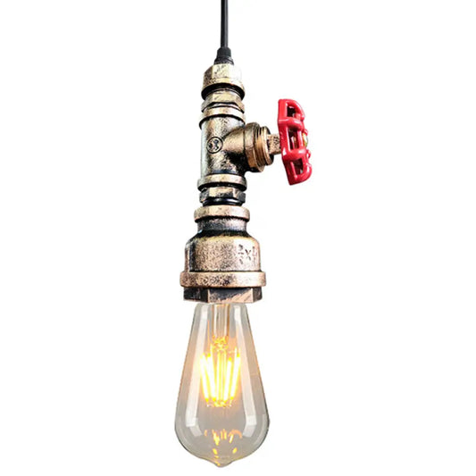 Industrial Metal Pendant Light with Exposed Bulb for Suspended Warehouse Lighting