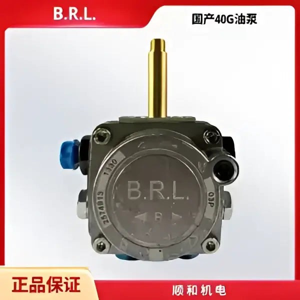 Industrial metallic burner oil pump made of brass and black metal for kitchen use as a burner oil accessory