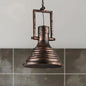 Industrial Metallic Cone Pendant Lamp - Bronze/Rust/Chrome Finish, 14"/16" Width, Hanging Ceiling Light