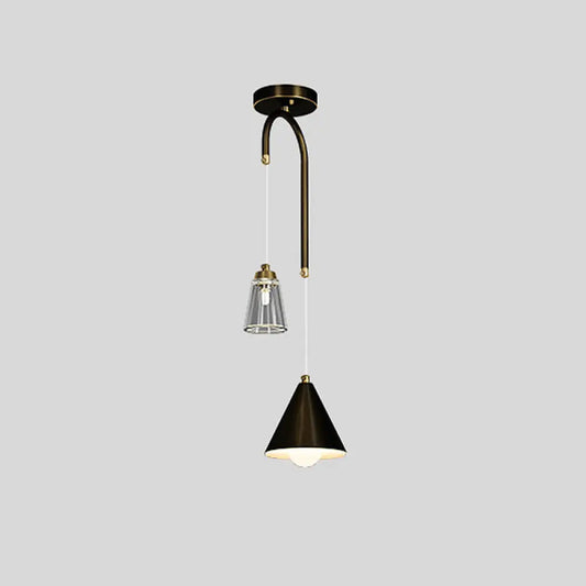 Industrial Mini Pendant Ceiling Light – Modern Metal Cone Hanging Lamp for Dining Room