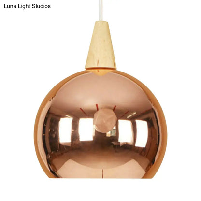 Industrial Pendant Light - Modern Mirror Ball Hanging Lamp for Bedroom