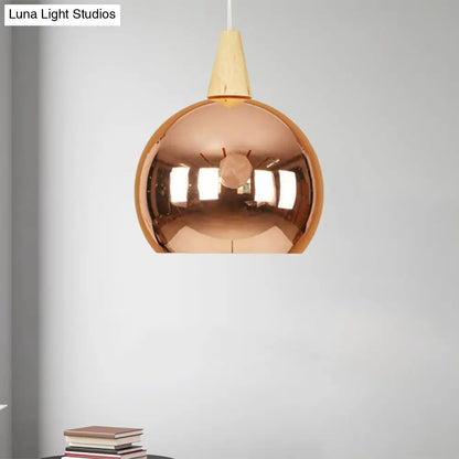 Industrial Pendant Light - Modern Mirror Ball Hanging Lamp for Bedroom