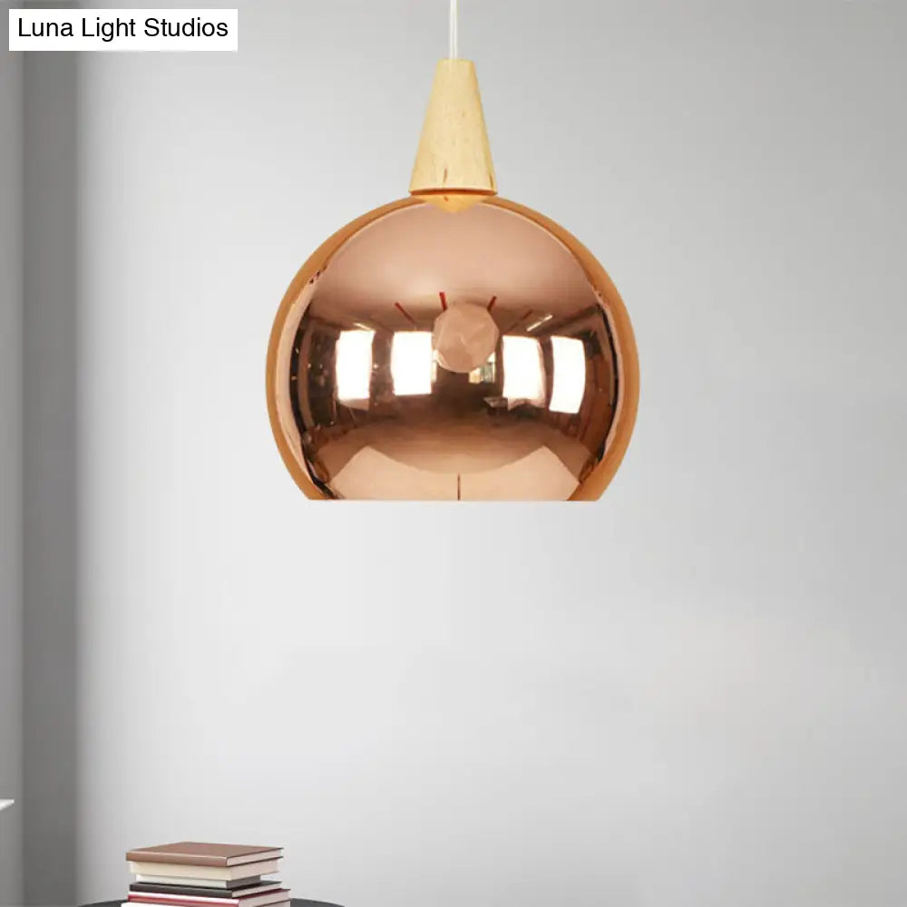 Industrial Pendant Light - Modern Mirror Ball Hanging Lamp for Bedroom