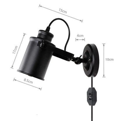 Industrial Plug In Wall Sconce