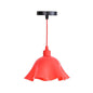 Industrial Red Iron Hanging Lamp Kit - Single Tapered/Cage/Flared Ceiling Pendant Light for Living Room