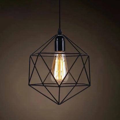 Industrial Retro 1-Light Pendant with Metal Cage for Bar - Hang in Style!