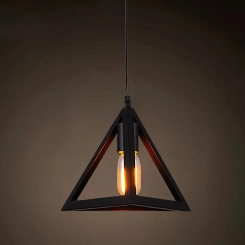 Industrial Retro 1-Light Pendant with Metal Cage for Bar - Hang in Style!