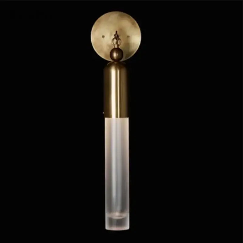 A sleek brass and frosted glass industrial retro pendant lamp with circular mounting plate for living room decorbites industrial retro