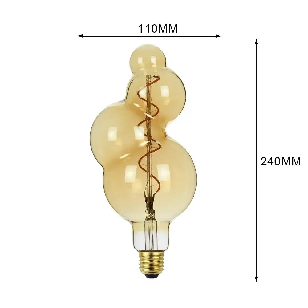 Industrial retro vintage led edison bulb with warm amber glass and brass screw base for living room decorbites industrial retro lighting