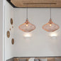 Industrial Rose Gold Pendant Lamp for Dining Room - Globe/Dome Cage Design with Down Lighting