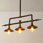 Industrial Rust Piping Metal Ceiling Chandelier - Stylish Dining Room Hanging Light Fixture