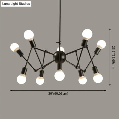 Industrial Sputnik Chandelier for Bar or Coffee Shop