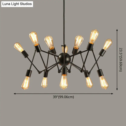 Industrial Sputnik Chandelier for Bar or Coffee Shop